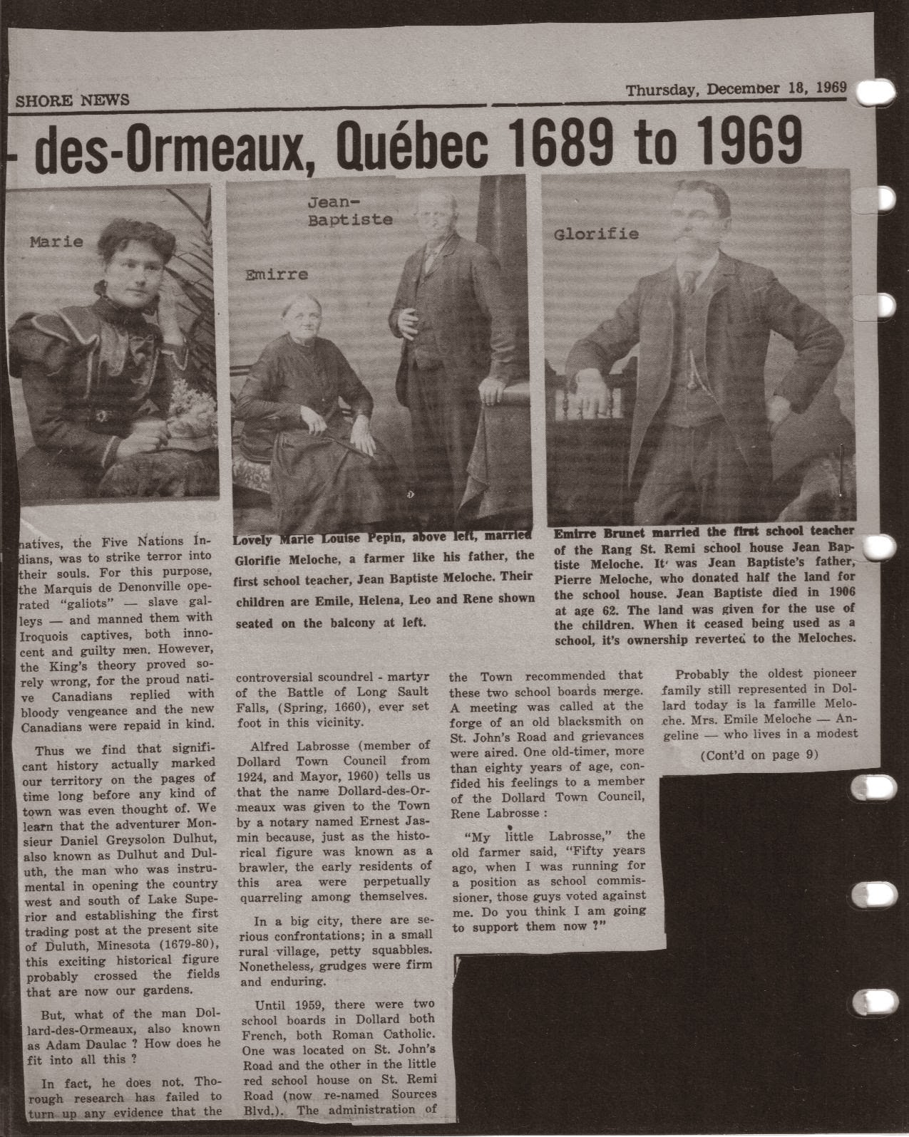 PHYLLIS CARTER'S JOURNAL THE STORY BEHIND THE HISTORY OF THE TOWN OF DOLLARD DES ORMEAUX, QUEBEC