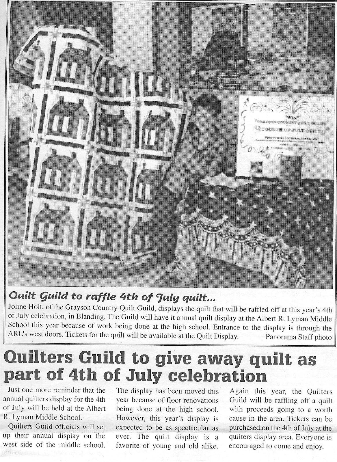 San Juan Bits & Pieces Twentythree years of Blanding Quilt Shows