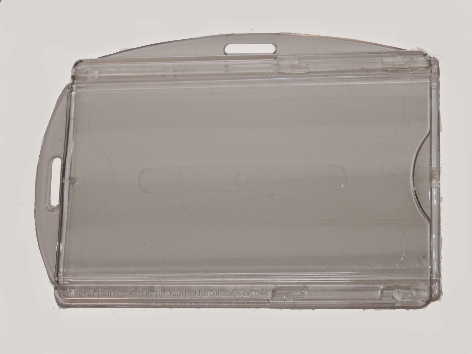 Pauner America Inc. ID card holder rigid clear transparent badge