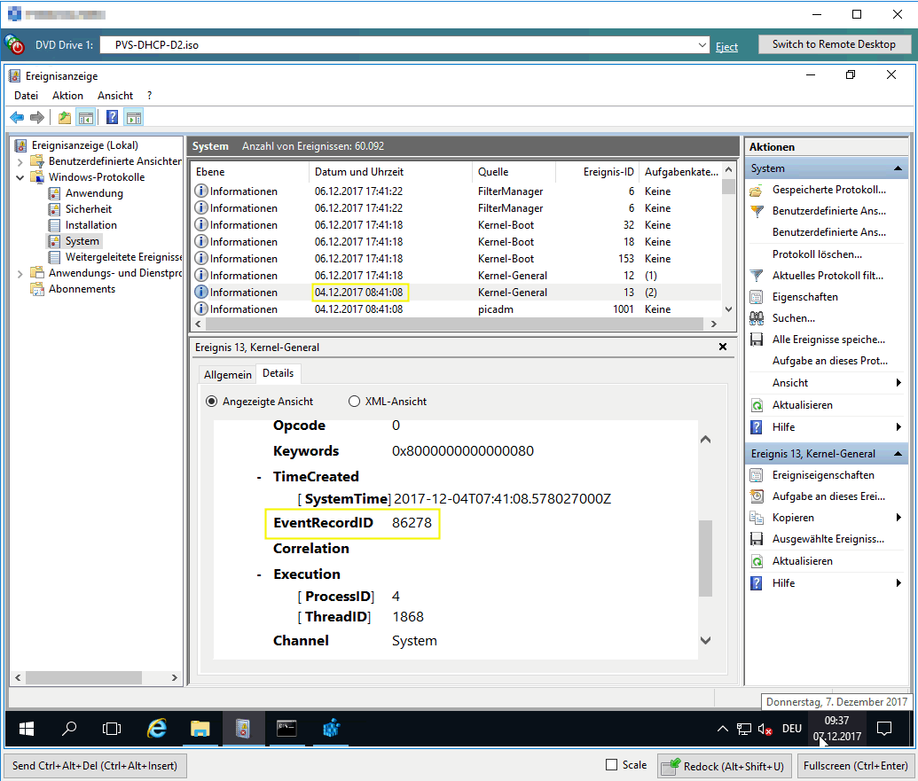 Frozen Citrix Server