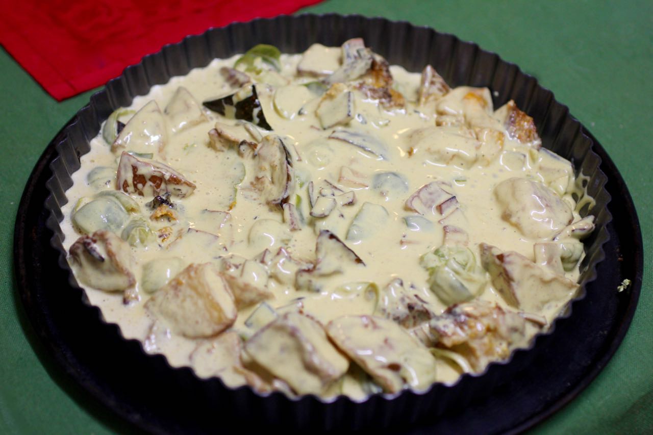 Green Gourmet Giraffe Vegan bubble and squeak frittata for leftovers!