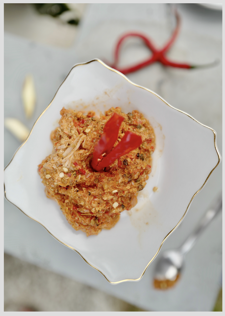 Indonesian Medan Food Sambal Rias Sambal Batang Muda Kecombrang