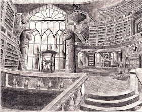 03-Canterlot-Library-Josh-Sung-Strong-Pencil-Fantasy-Drawings-www-designstack-co