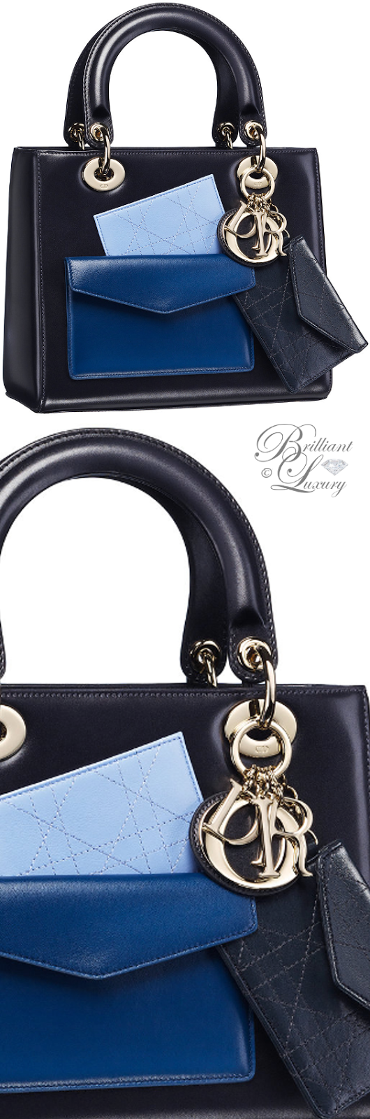Brilliant Luxury ♦ Dior Lady Dior 'Box Calfskin With Multicoloured Pockets' Bag Brilliant Luxury ♦ Dior Lady Dior 'Box Calfskin With Multicoloured Pockets' Bag