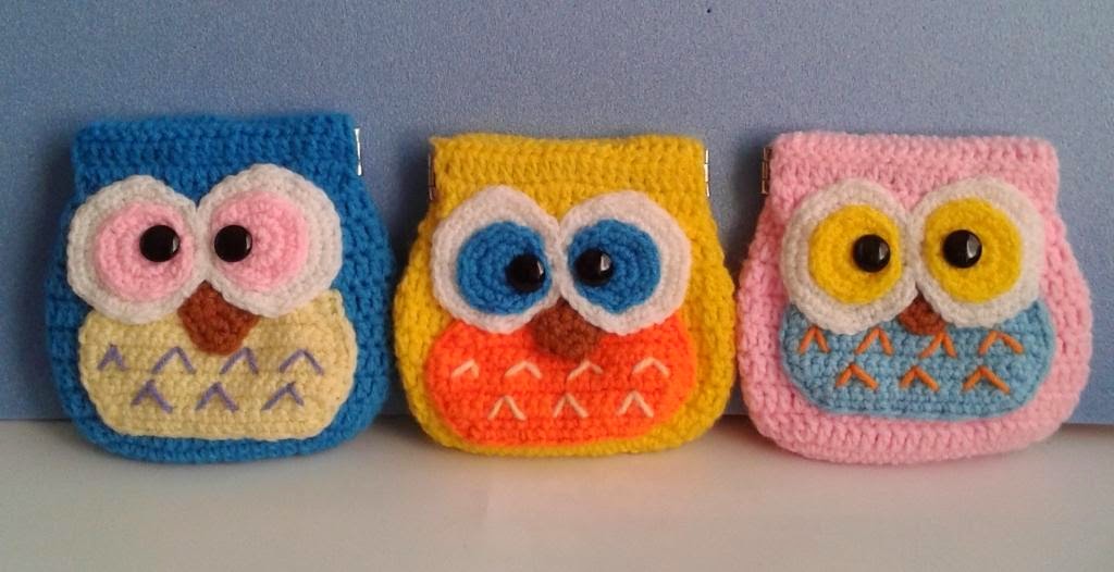crochet owl coin pouch amigurumi pattern cute lovely gift idea