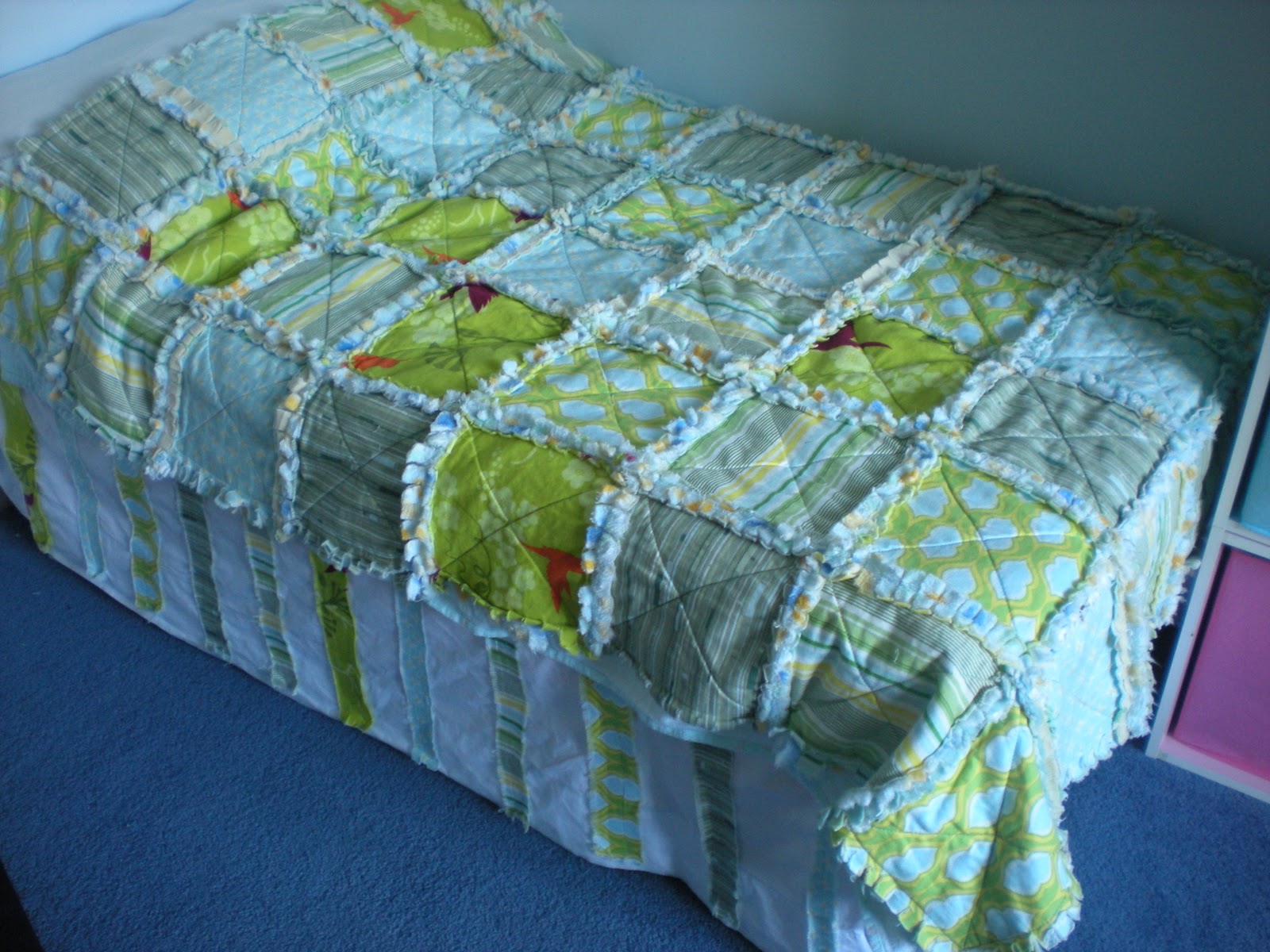 Handmade toddler bed valance (bedskirt)