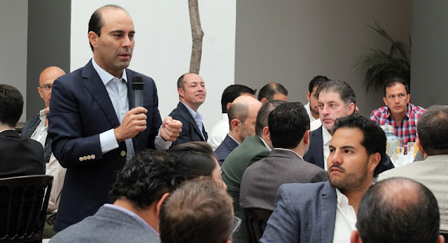 Crecimiento y seguridad al sector empresarial, ofrece Aguilar Chedraui