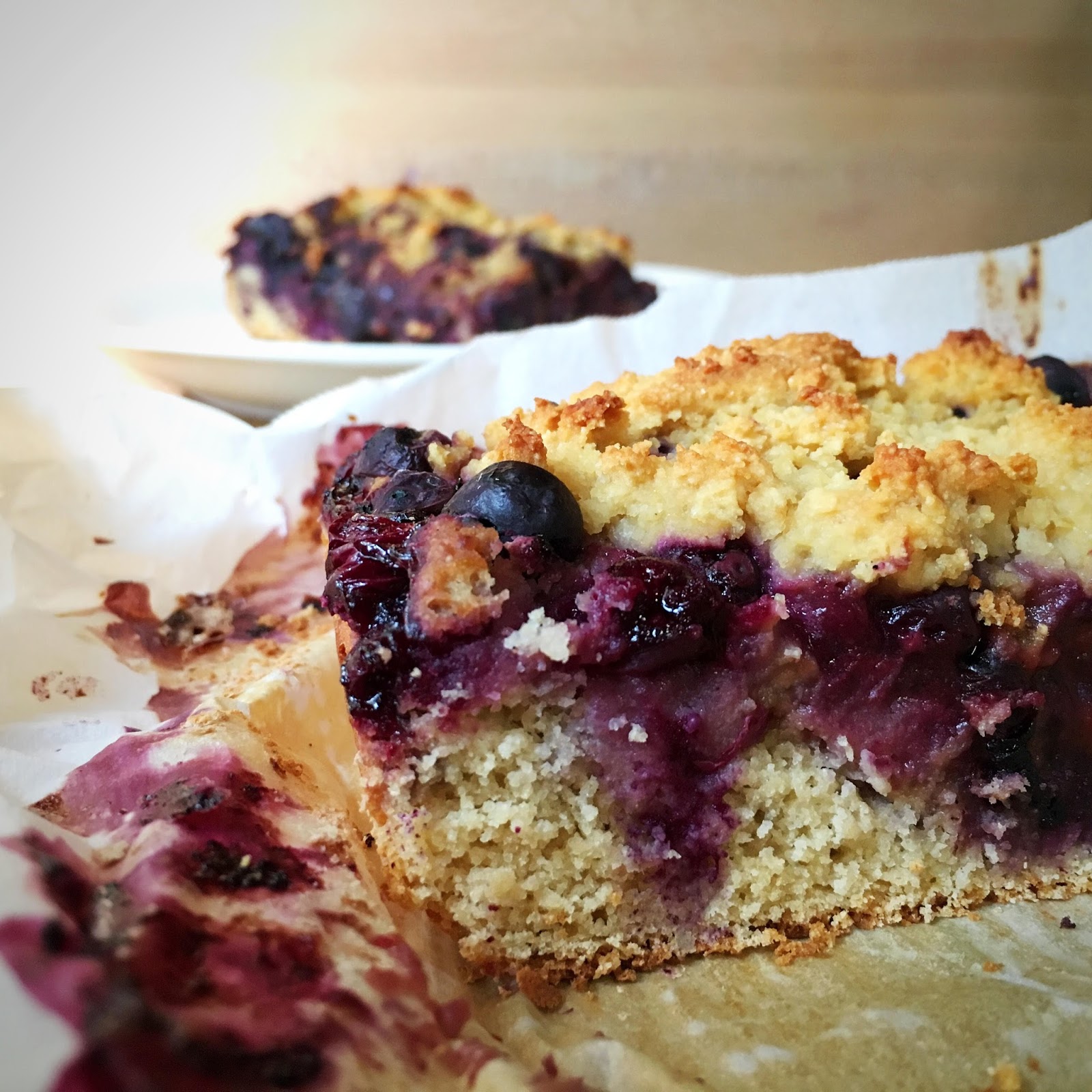 Ahimsa Kitchen Blueberry Cobbler (vegan, glutenfree, low fat)