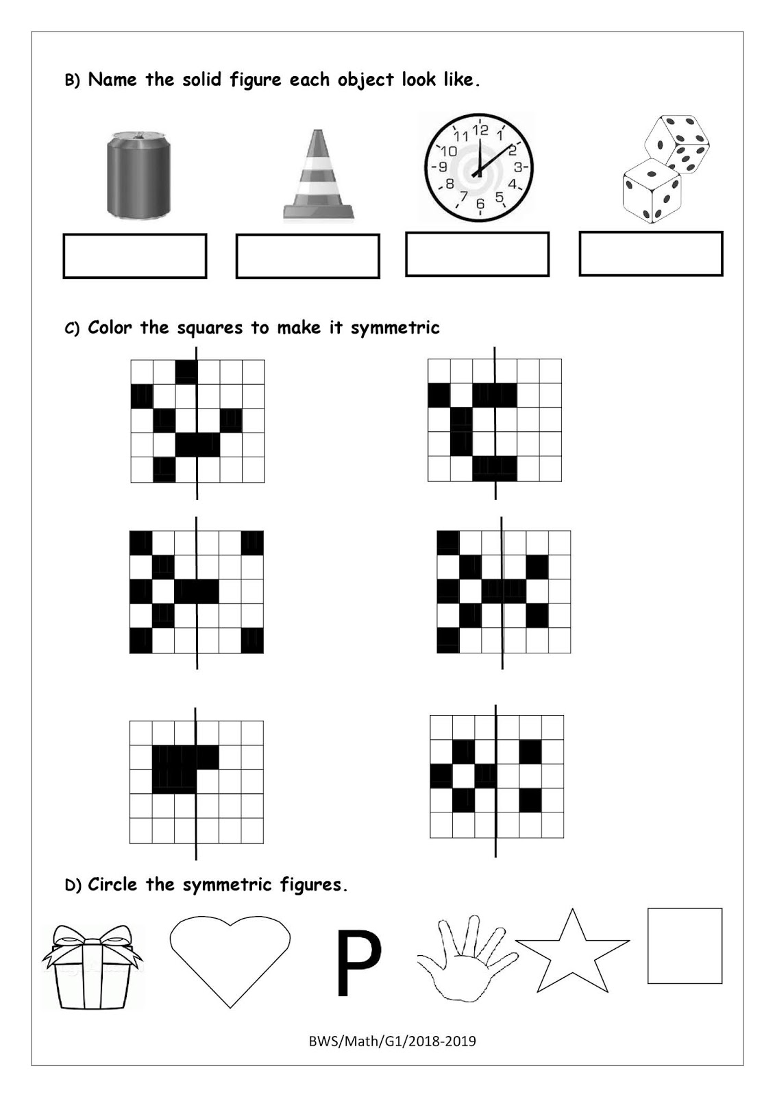 Birla World School Oman: Homework for Grade 1 as on 05-05-2019