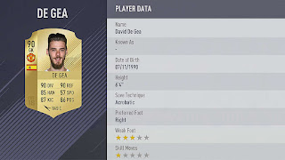 DAVID DE GEA DAVID DE GEA fifa 18