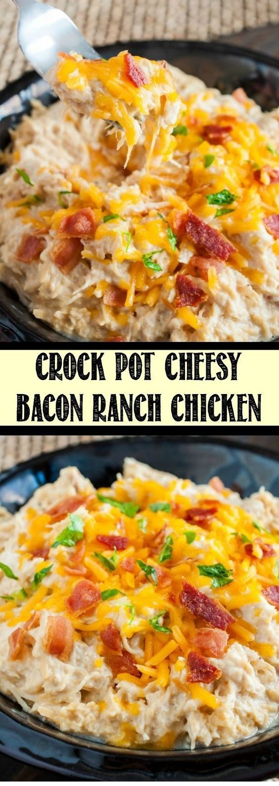 Crock Pot Cheesy Bacon Ranch Chicken