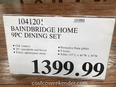 Deal for the Bainbridge 9-piece Dining Set at Costco