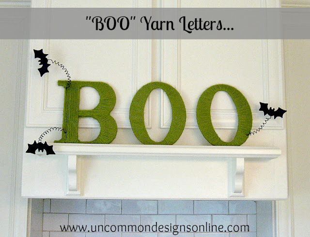 BOO yarn letters tutorial