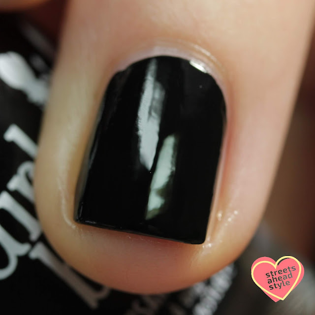 Girly Bits it's definitely you one coat black creme swatch by Streets Ahead Style Girly Bits it's definitely you one coat black creme swatch by Streets Ahead Style