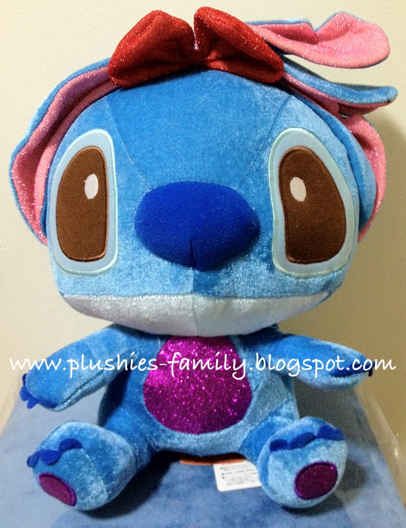Plushies Family Large Shiny Stitch with Ribbon and Glitter (very