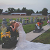 Grieving bride wears wedding dress to fiance's grave on the day they were to marry