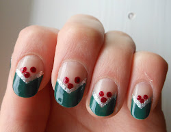 holly nails deco nail festive berry holy classy