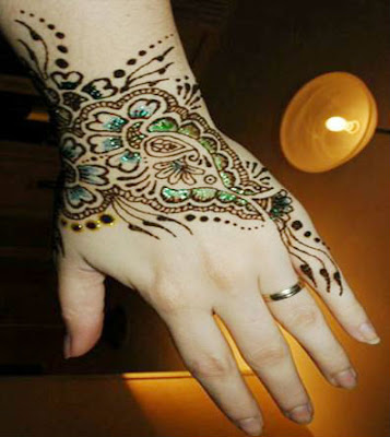 Glitter Indian Mehndi Design