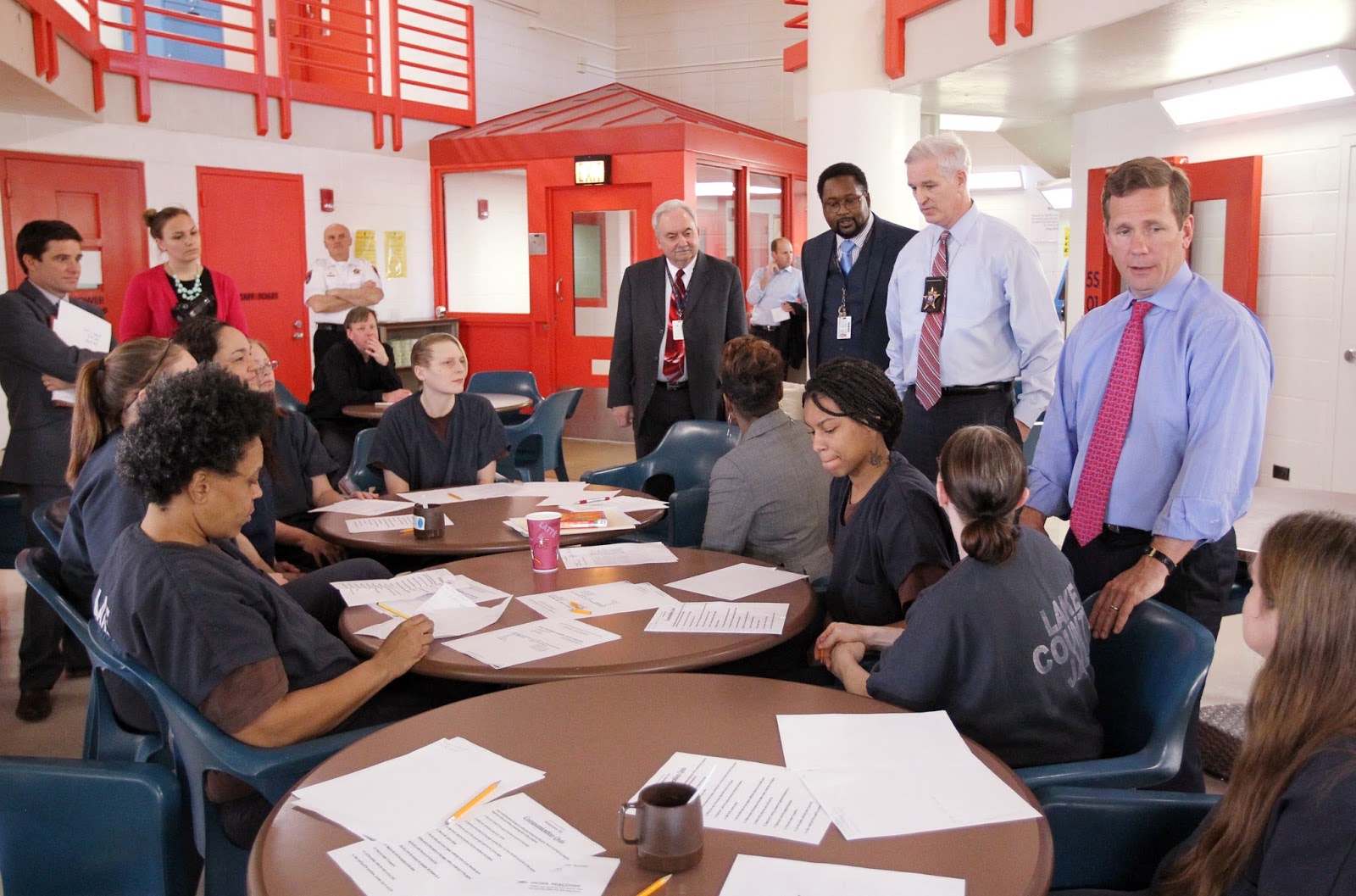 Mark Kodiak Ukena Congressman Bob Dold Tours Lake County Jail