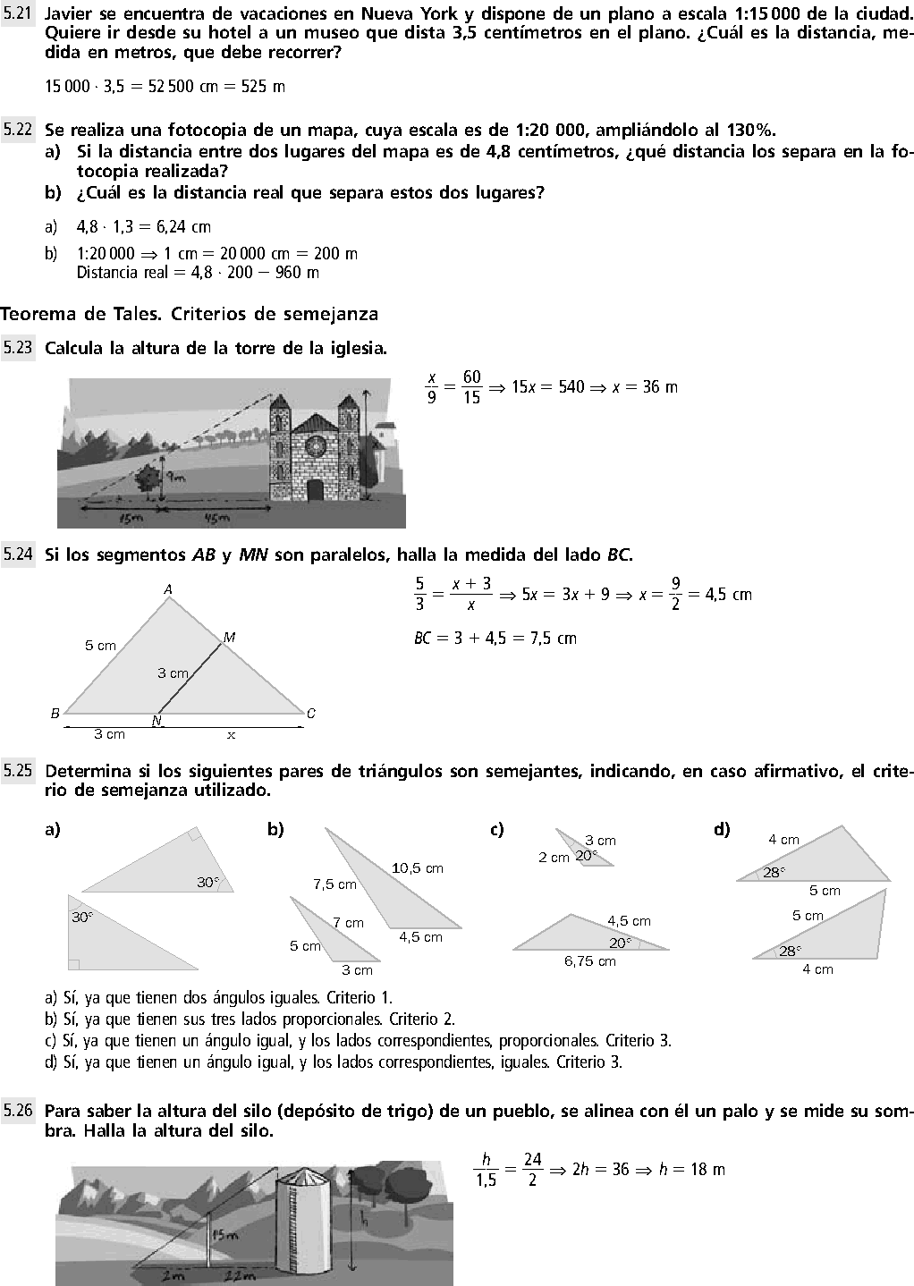 SEMEJANZA DE FIGURAS EJERCICIOS RESUELTOS DE SECUNDARIAMATEMATICA 4 SEMEJANZA DE FIGURAS EJERCICIOS RESUELTOS DE SECUNDARIAMATEMATICA 4