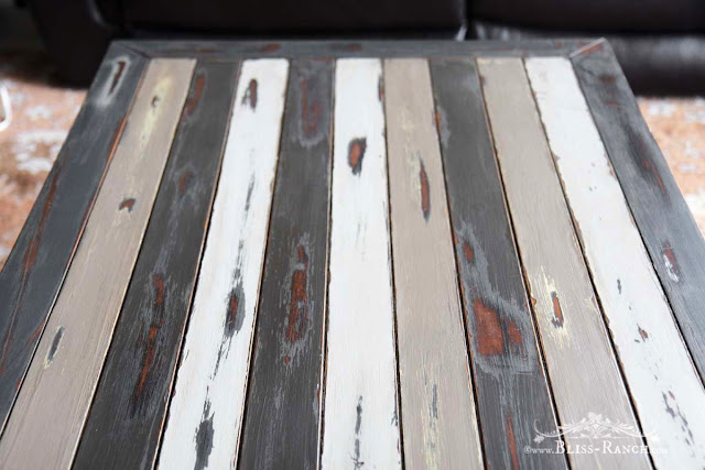 Distressed Coffee Table Redo Fusion Paint, Bliss-Ranch.com