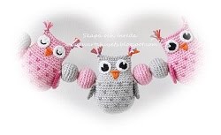 Owls and balls decoration for baby carriages