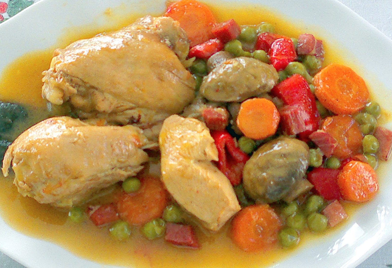 Aquí se cocina Pollo a la jardinera