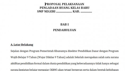 Contoh Format Proposal RKB Sekolah 2015 Berkas Kurikulum