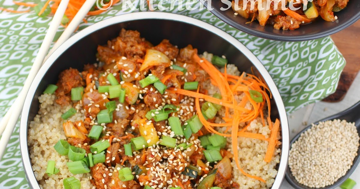 Kitchen Simmer Korean Ground Beef and Kimchi Bowl