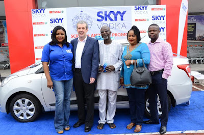 1 Sky Vodka scratch and win winner gets brand new Hyundai Xcent on worker's day