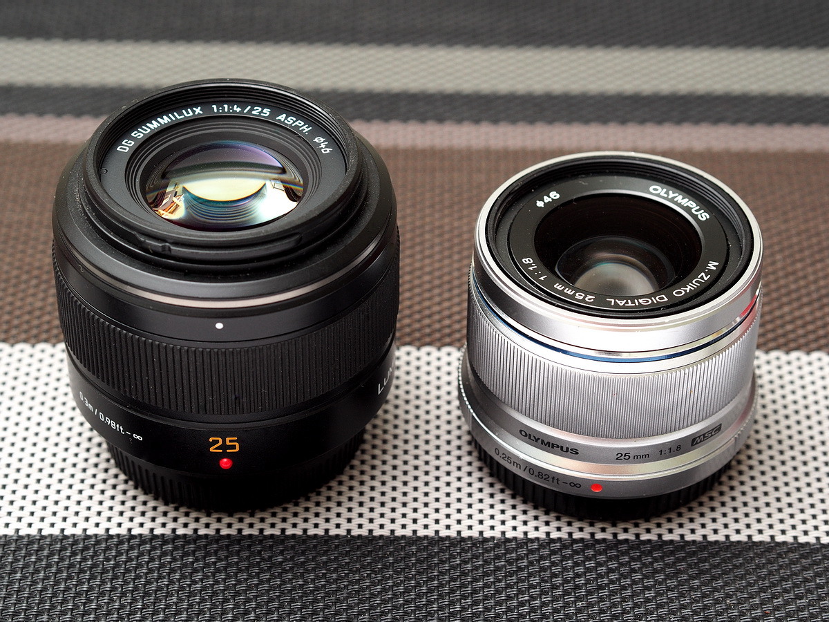 fotOptik: Olympus M.Zuiko 25mm F1.8 vs Panasonic Leica 25mm F1.4