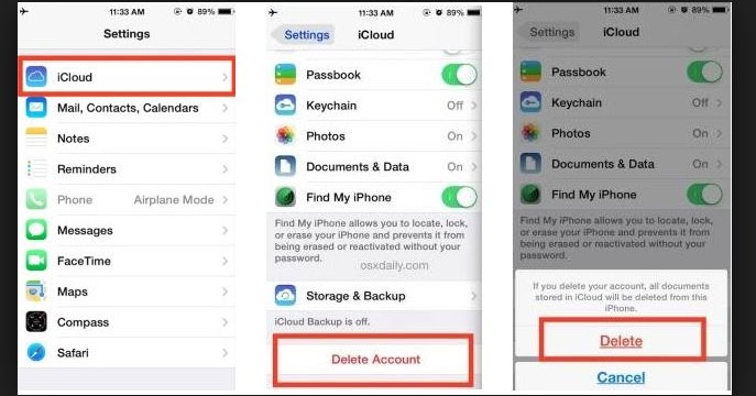 Cara Hapus Akun iCloud dari iPhone atau iPad