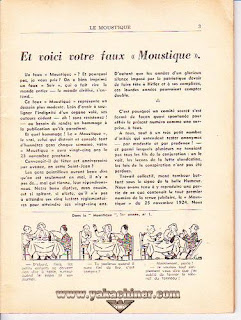 Le Moustique, Journal Humoristique Hebdomadaire, le faux Moustique