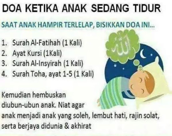 Doa Ketika Anak Sedang Mau Tidur Oleh Bapak Ibu Yang Beriman Dan