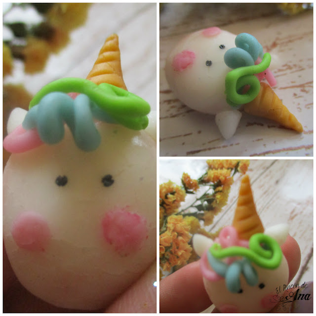 Unicornios en porcelana fría.