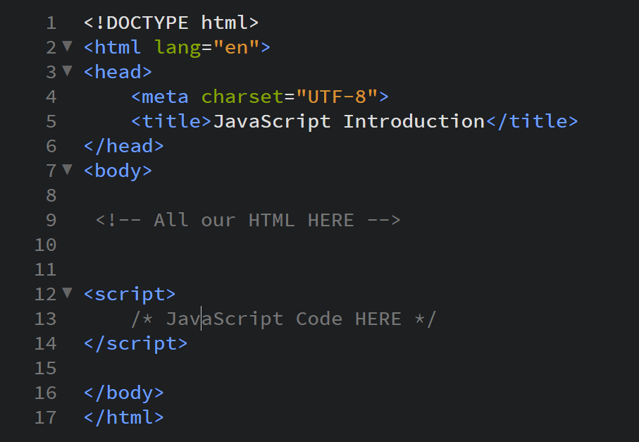 how to write html javascript