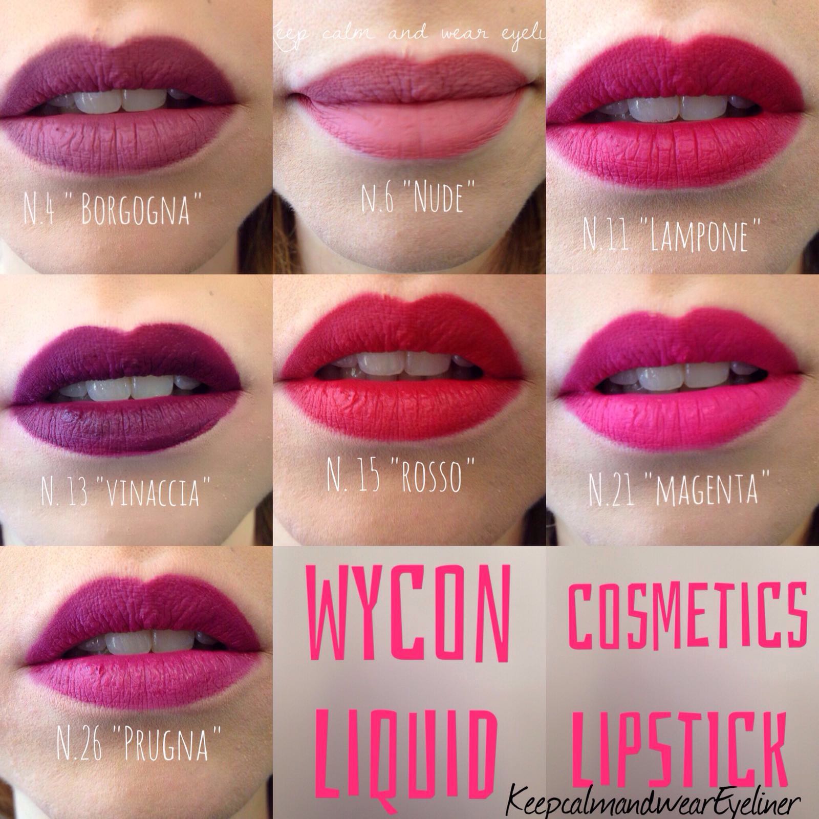Liquid lipstick by Wycon cosmetics Keep Calm and Wear Eyeliner