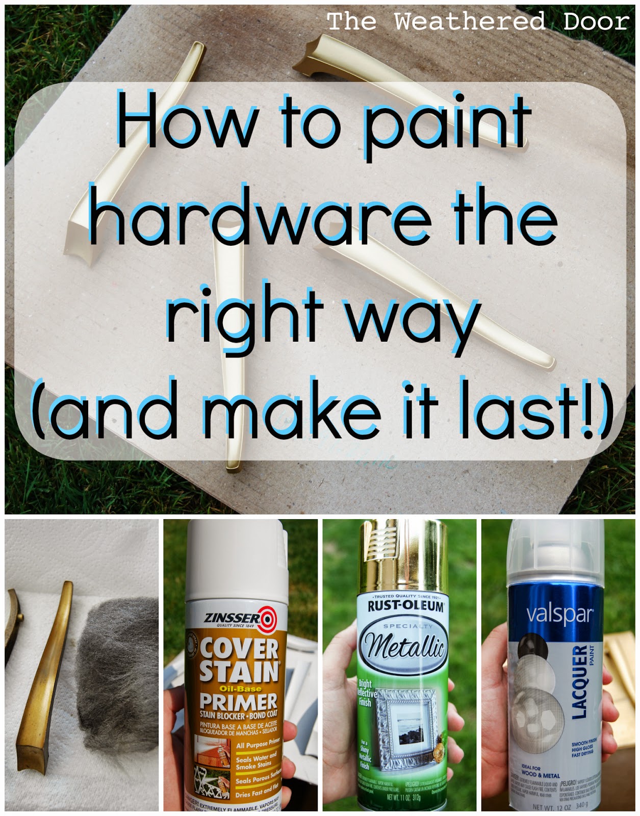 How To Paint Hardware And Make It Last, Spray Paint Cabinet Hardware Gold