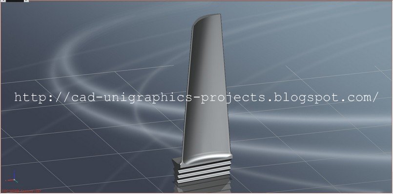CAD designs by Ivan: Jet engine turbine fin 3