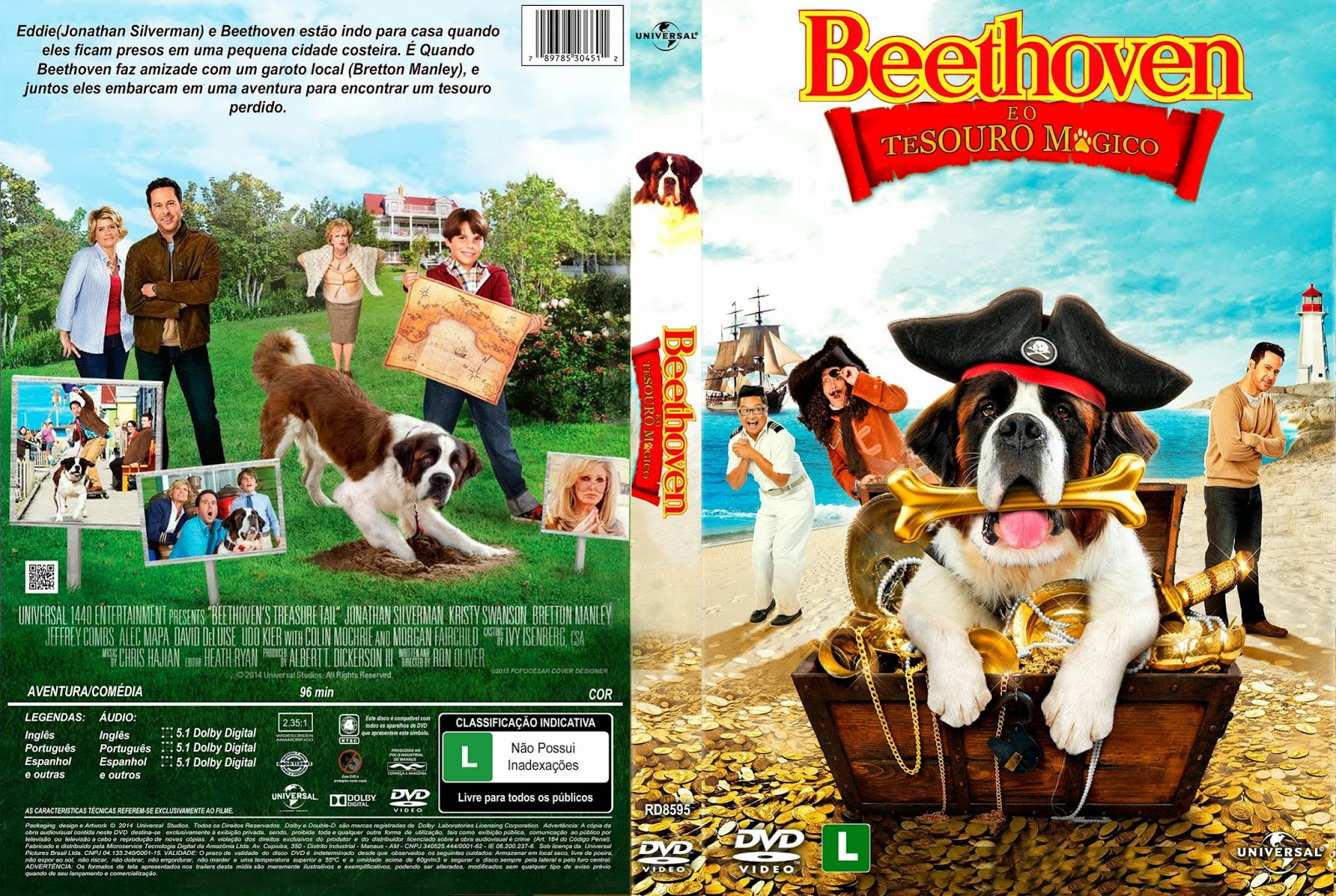 Beethoven - Le Trésor Des Pirates Tudo Gtba: Beethoven e o Tesouro Mágico (Secreto) - Capa Filme DVD