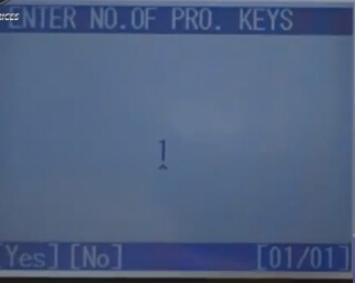number of keys to be programmed