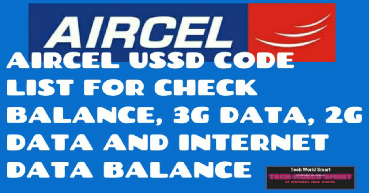 So, I have discussed about Aircel USSD Code List on my website and you can  see different type of services like Aircel Recharge Offers Check Code, ...