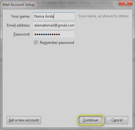 Mengakses Akun Gmail Di Thunderbird3