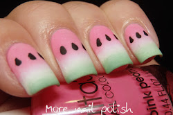 nail food polish watermelon