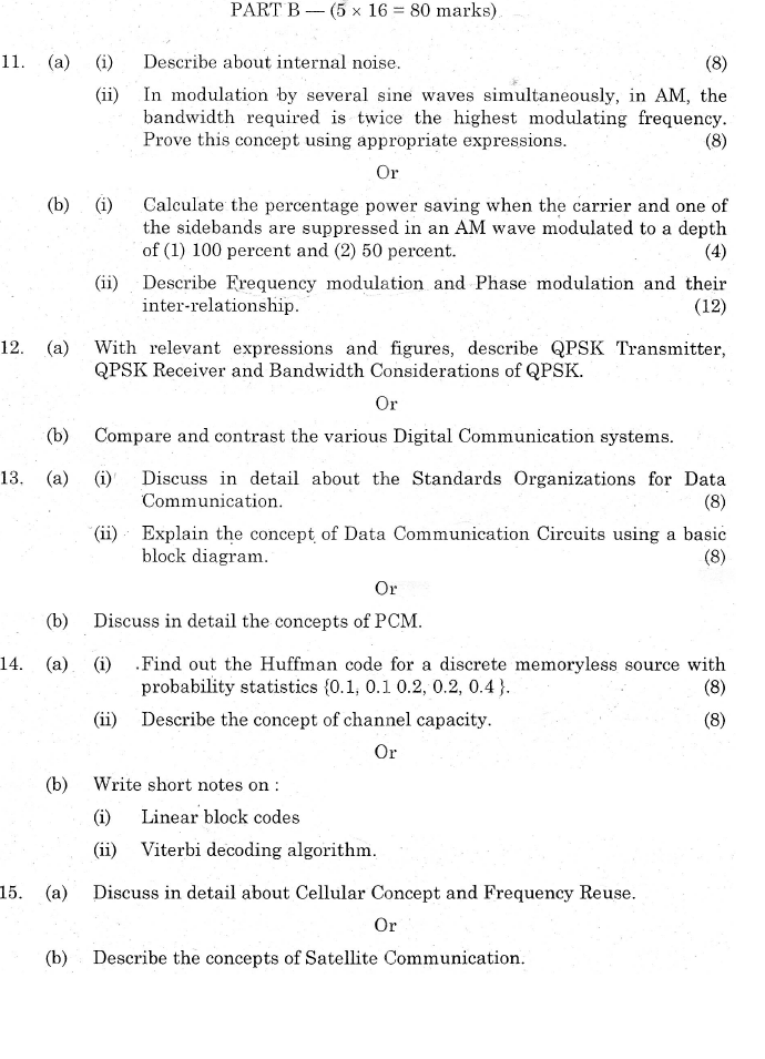 CS6304 Analog and Digital Communication Nov Dec 2014 Question Paper