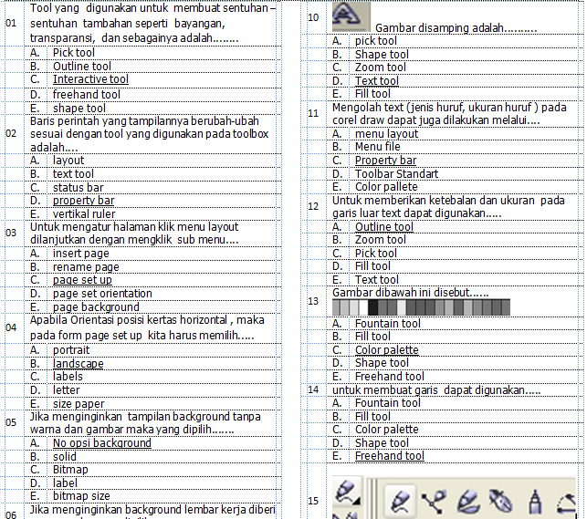 Contoh Soal Tik Tentang Corel Draw Contoh Soal Terbaru
