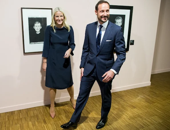Crown Prince Haakon of Norway and Crown Princess Mette Marit of Norway attended opening of an exhibition at Munch Museum