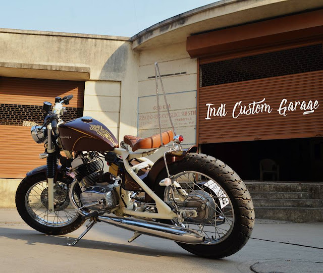 Yezdi 250 CD Modified as Hardtail Bobber