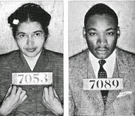 Rosa Parks & Martin Luther King Montgomery Bus Boycott Mugshot