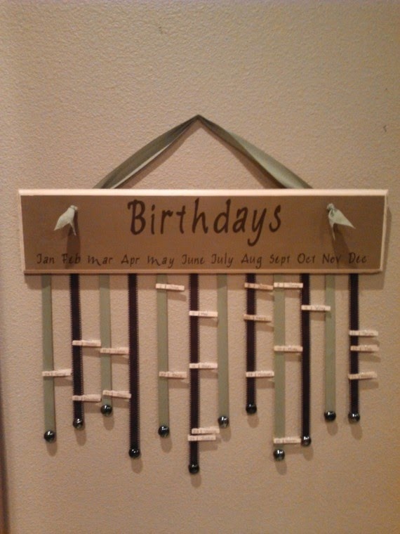 11 Ways to Organize with Clothespins - Birthday Wall Organizer :: OrganizingMadeFun.com